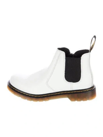 Pre-owned Dr. Martens Leather Chelsea Boots In White
