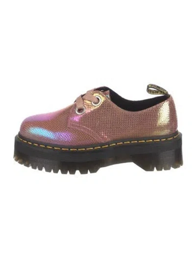 Pre-owned Dr. Martens Leather Colorblock Pattern Mules In Black