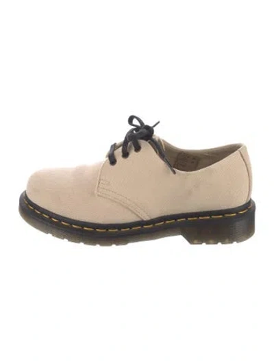 Pre-owned Dr. Martens Leather Colorblock Pattern Oxfords In Gray