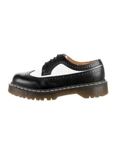 Pre-owned Dr. Martens Leather Colorblock Pattern Oxfords In Multi