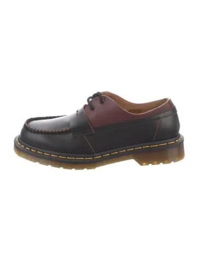 Pre-owned Dr. Martens Leather Colorblock Pattern Sneakers In Black