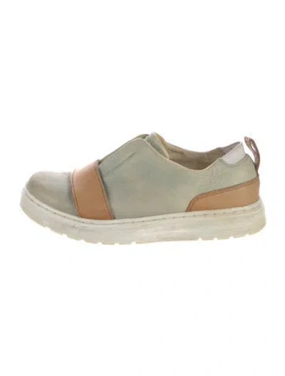 Pre-owned Dr. Martens Leather Colorblock Pattern Sneakers In Neutral