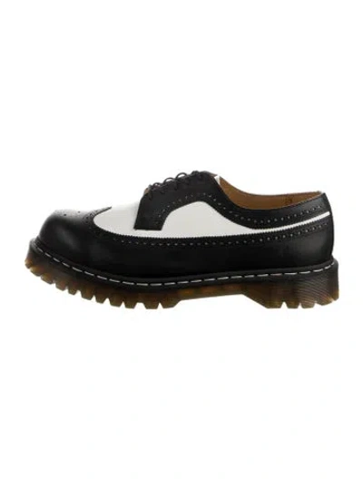 Pre-owned Dr. Martens Leather Colorblock Pattern Spectators In Black