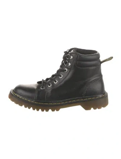 Pre-owned Dr. Martens Leather Combat Boots In Black