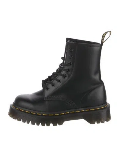 Pre-owned Dr. Martens Leather Combat Boots In Black