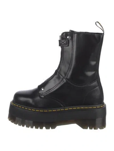 Pre-owned Dr. Martens Leather Combat Boots In Black