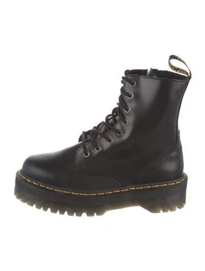 Pre-owned Dr. Martens Leather Combat Boots In Black