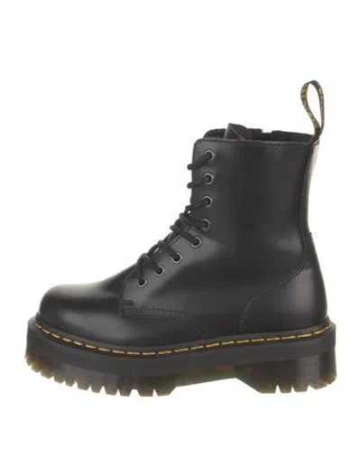 Pre-owned Dr. Martens Leather Combat Boots In Black