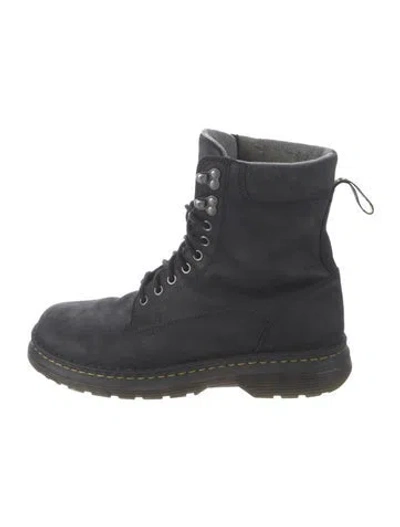 Pre-owned Dr. Martens Leather Combat Boots In Black