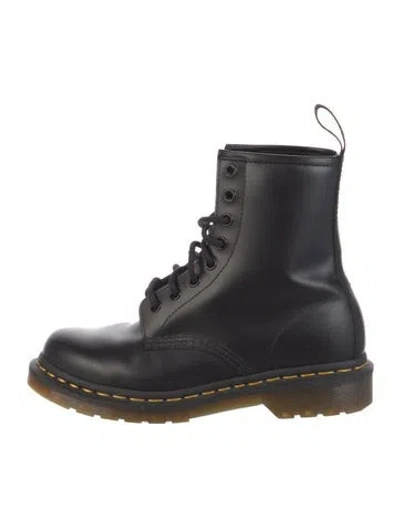 Pre-owned Dr. Martens Leather Combat Boots In Black