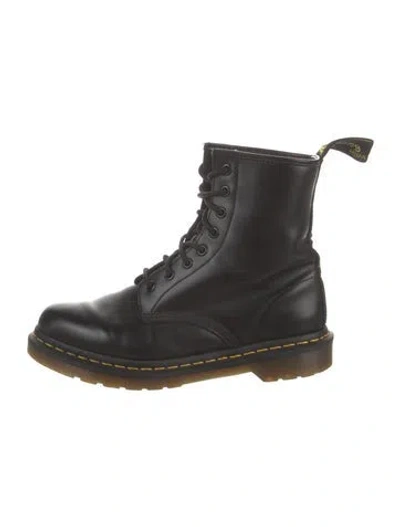 Pre-owned Dr. Martens Leather Combat Boots In Black