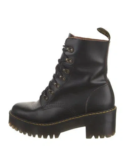 Pre-owned Dr. Martens Leather Combat Boots In Black