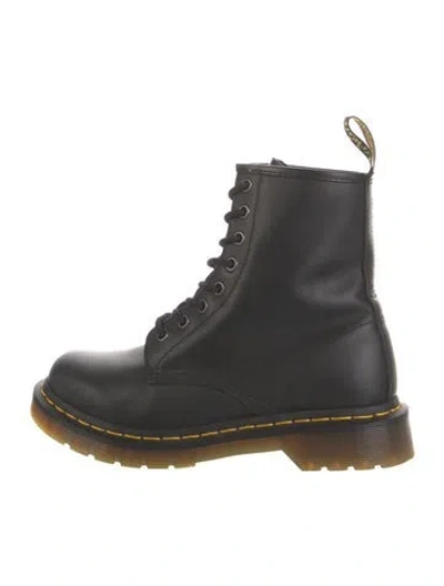 Pre-owned Dr. Martens Leather Combat Boots In Black