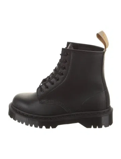 Pre-owned Dr. Martens Leather Combat Boots In Black