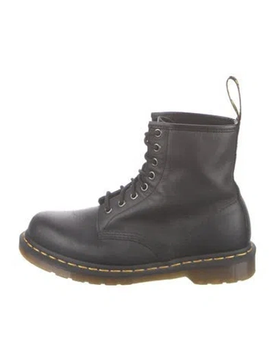 Pre-owned Dr. Martens Leather Combat Boots In Black