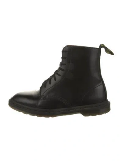 Pre-owned Dr. Martens Leather Combat Boots In Black