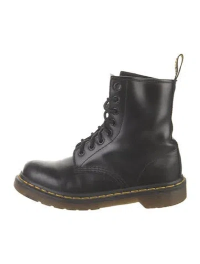 Pre-owned Dr. Martens Leather Combat Boots In Black
