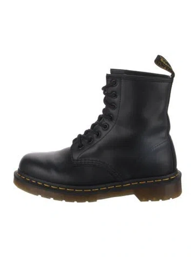 Pre-owned Dr. Martens Leather Combat Boots In Black