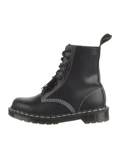 Pre-owned Dr. Martens Leather Combat Boots In Black