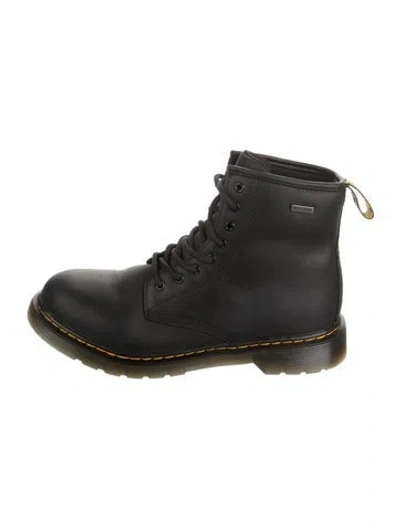 Pre-owned Dr. Martens Leather Combat Boots In Black