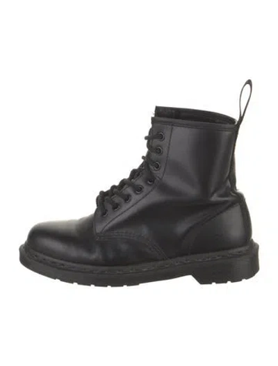 Pre-owned Dr. Martens Leather Combat Boots In Black