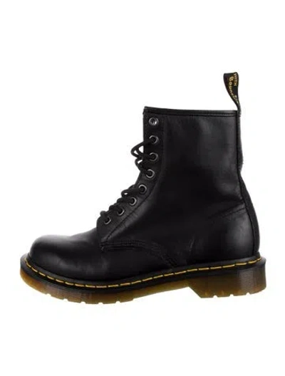 Pre-owned Dr. Martens Leather Combat Boots In Black