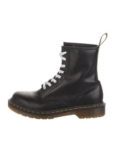 Pre-owned Dr. Martens Leather Combat Boots In Black