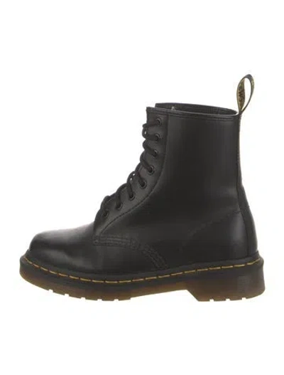 Pre-owned Dr. Martens Leather Combat Boots In Black