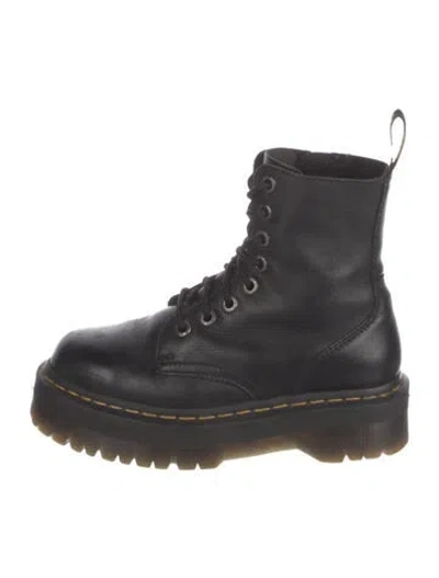Pre-owned Dr. Martens Leather Combat Boots In Black