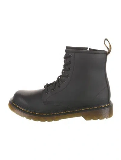 Pre-owned Dr. Martens Leather Combat Boots In Black