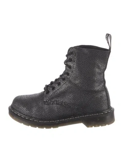 Pre-owned Dr. Martens Leather Combat Boots In Black
