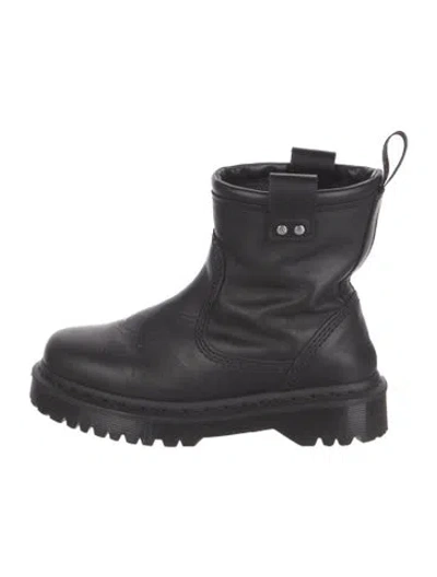 Pre-owned Dr. Martens Leather Combat Boots In Black
