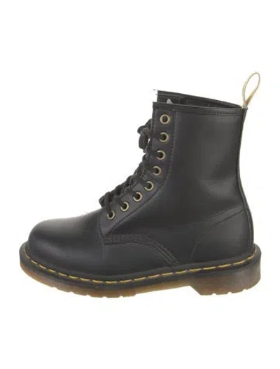 Pre-owned Dr. Martens Leather Combat Boots In Black