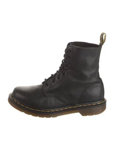 Pre-owned Dr. Martens Leather Combat Boots In Black