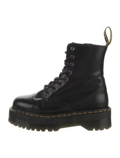 Pre-owned Dr. Martens Leather Combat Boots In Black