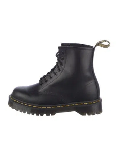 Pre-owned Dr. Martens Leather Combat Boots In Black