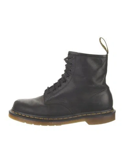 Pre-owned Dr. Martens Leather Combat Boots In Black