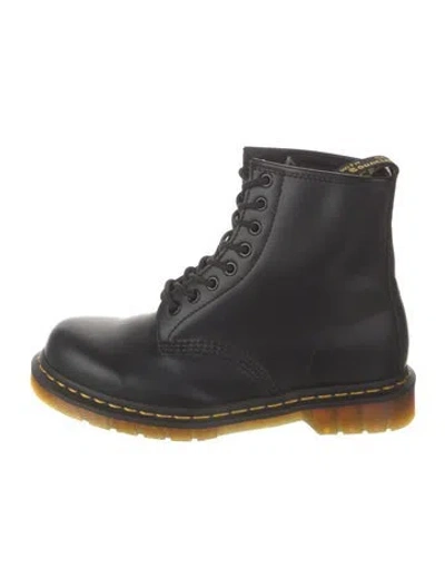 Pre-owned Dr. Martens Leather Combat Boots In Black
