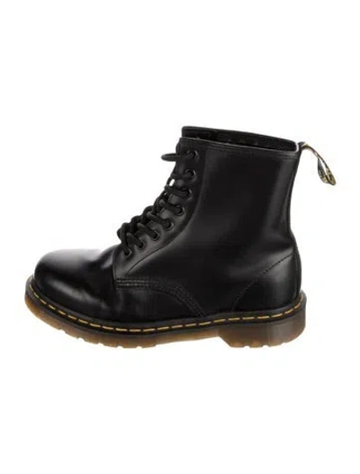 Pre-owned Dr. Martens Leather Combat Boots In Black