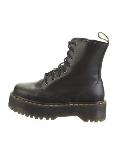 Pre-owned Dr. Martens Leather Combat Boots In Black