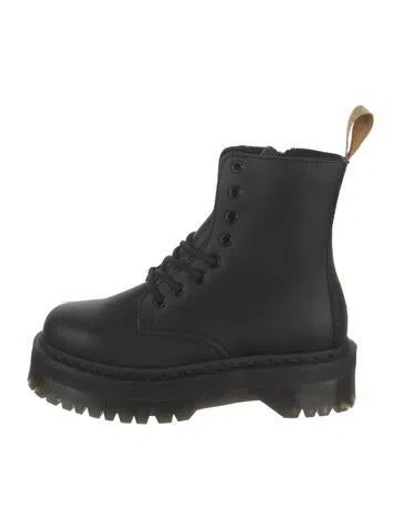 Pre-owned Dr. Martens Leather Combat Boots In Black