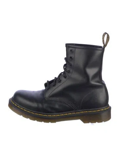 Pre-owned Dr. Martens Leather Combat Boots In Black