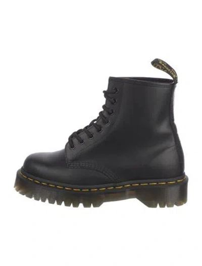 Pre-owned Dr. Martens Leather Combat Boots In Black