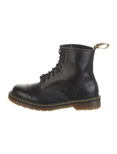 Pre-owned Dr. Martens Leather Combat Boots In Black