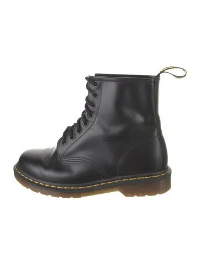 Pre-owned Dr. Martens Leather Combat Boots In Black