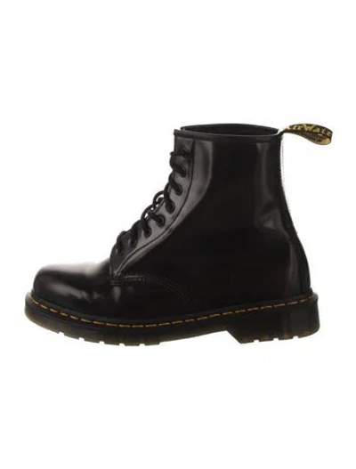 Pre-owned Dr. Martens Leather Combat Boots In Black