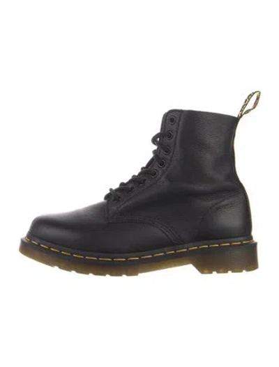 Pre-owned Dr. Martens Leather Combat Boots In Black