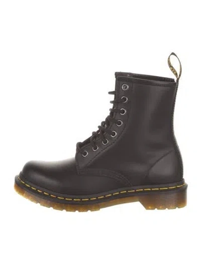 Pre-owned Dr. Martens Leather Combat Boots In Black
