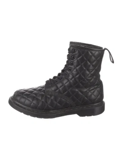 Pre-owned Dr. Martens Leather Combat Boots In Black