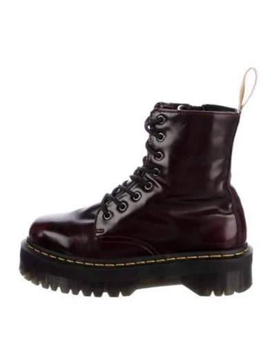 Pre-owned Dr. Martens Leather Combat Boots In Black